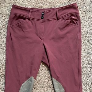 RJ Classics Maroon Mid-Rise Breeches Excellent Condition